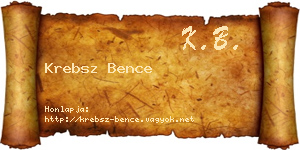 Krebsz Bence névjegykártya